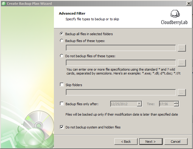 Filter Options