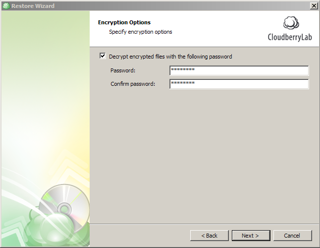 Encryption Password restore5