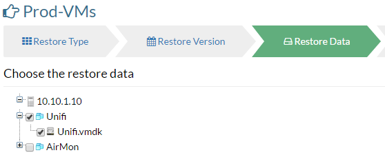 Select the VM